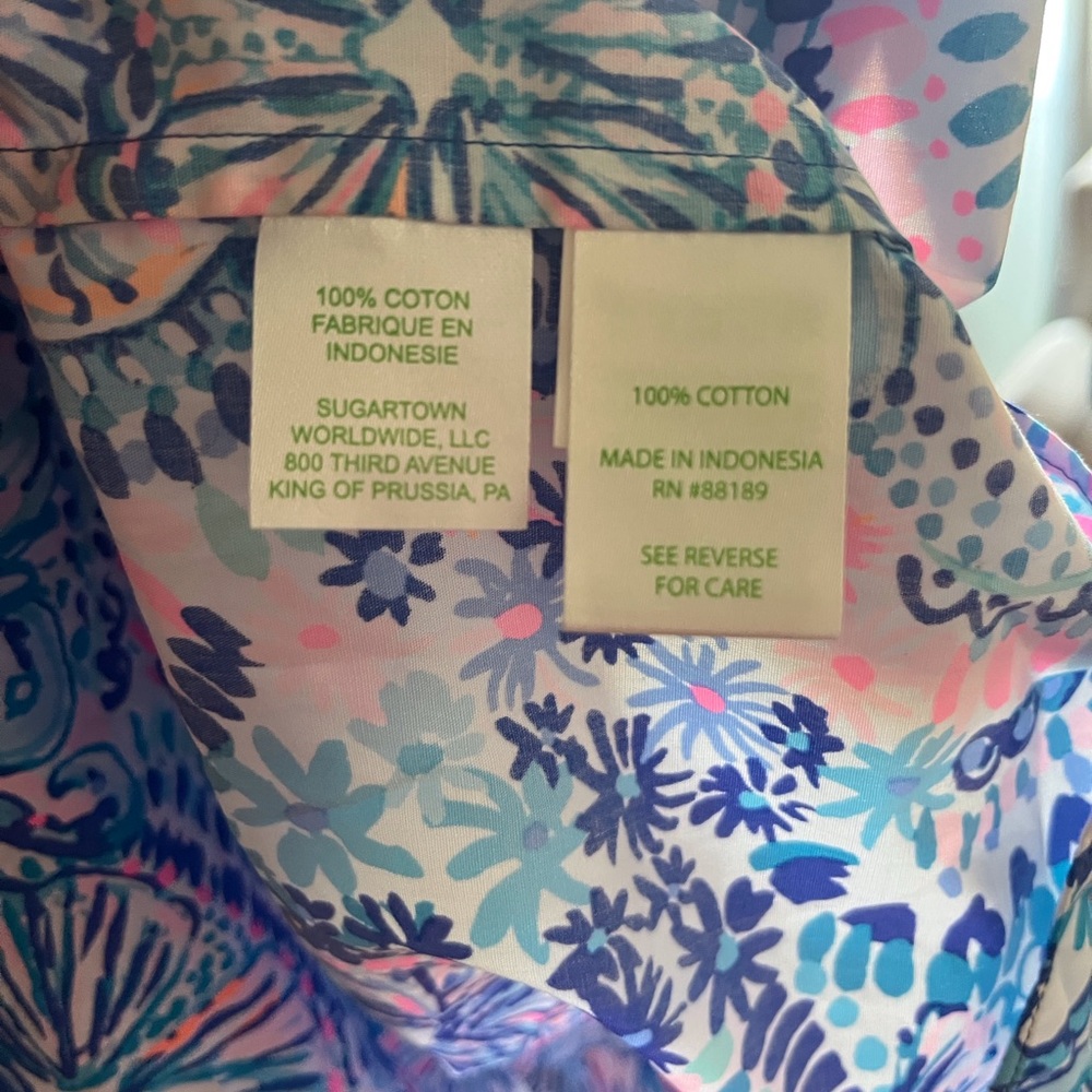 Brand new w tags Lilly Pulitzer novella ruffle hem peplum top - medium - Picture 4 of 5